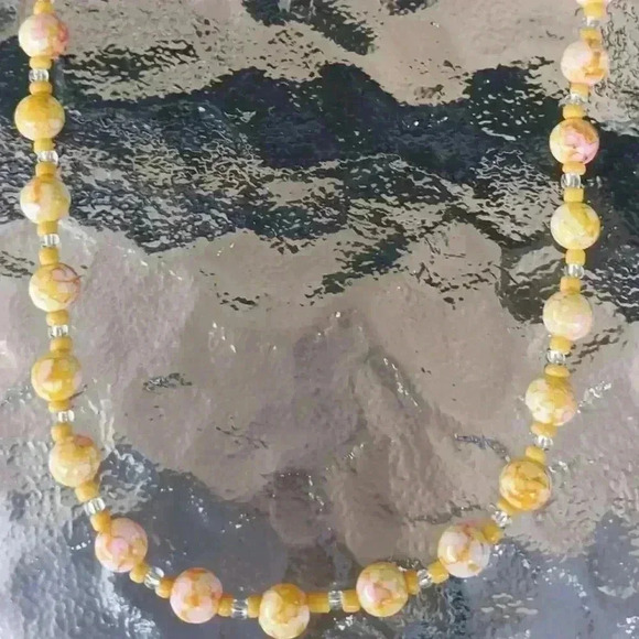 Handmade Beaded Necklace and Earrings Set - Picture 2 of 3